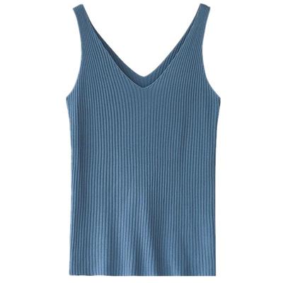 修身大码v领吊带背心性感