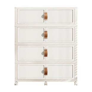 Babyview免安装收纳柜多层折叠塑料储物柜子零食家用衣服置物柜