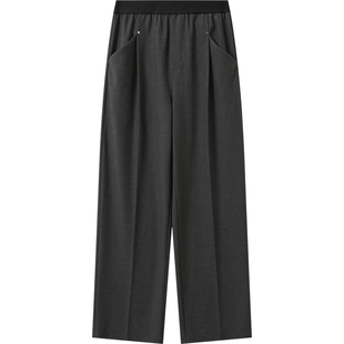 播休闲宽松直筒休闲裤女秋季慵懒风长裤DDS4KD5151