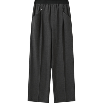 播休闲宽松直筒休闲裤女秋季慵懒风长裤DDS4KD5151