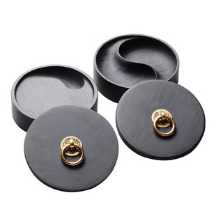 火锅砚台不干墨歙砚文房四宝文具书法用品4寸带盖墨海墨条墨碟初学者笔墨纸砚歙县5寸6寸学生墨蝶小砚台带盖