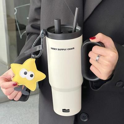 大容量不锈钢巨无霸冰霸杯车载高颜值保温杯杯子女生吸管杯水杯