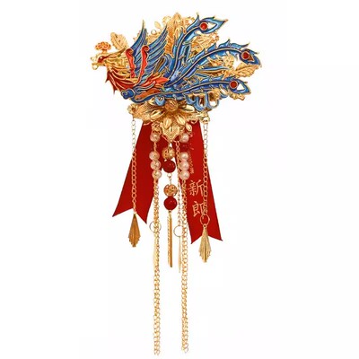 结婚礼龙凤胸花新郎新娘襟花一对