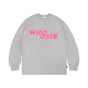 WHOOSIS（不知其名）幻影logo长袖t恤纯棉打底衫男女情侣校园潮秋