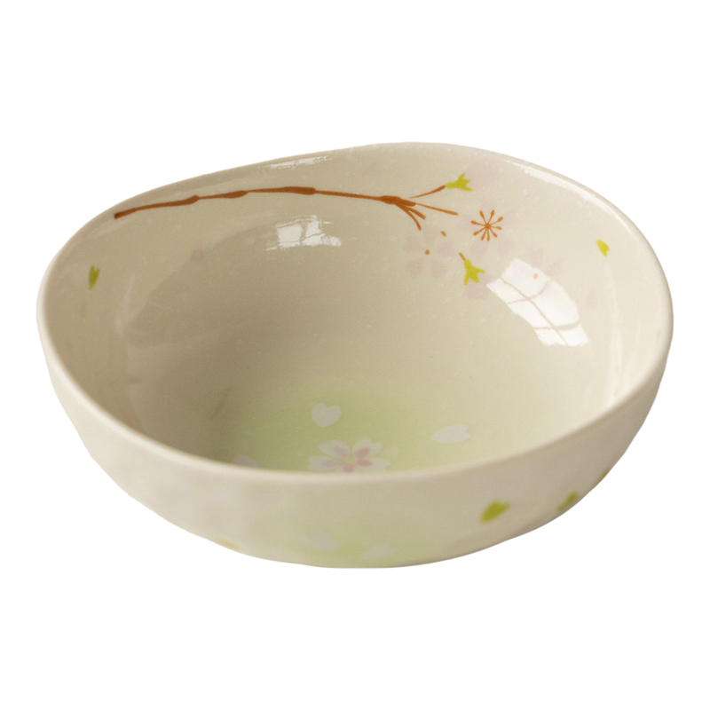 日本进口浪漫樱花陶瓷钵碗日式饭碗浅口钵深菜盘面碗釉下彩大汤碗