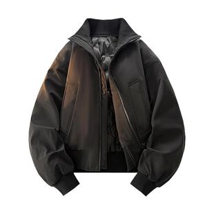 羽绒服外套男秋冬新款90绒潮流宽松飞行夹克冬季短款男生保暖上衣