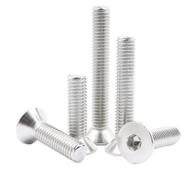 304不锈钢沉头内六角螺丝厂家销