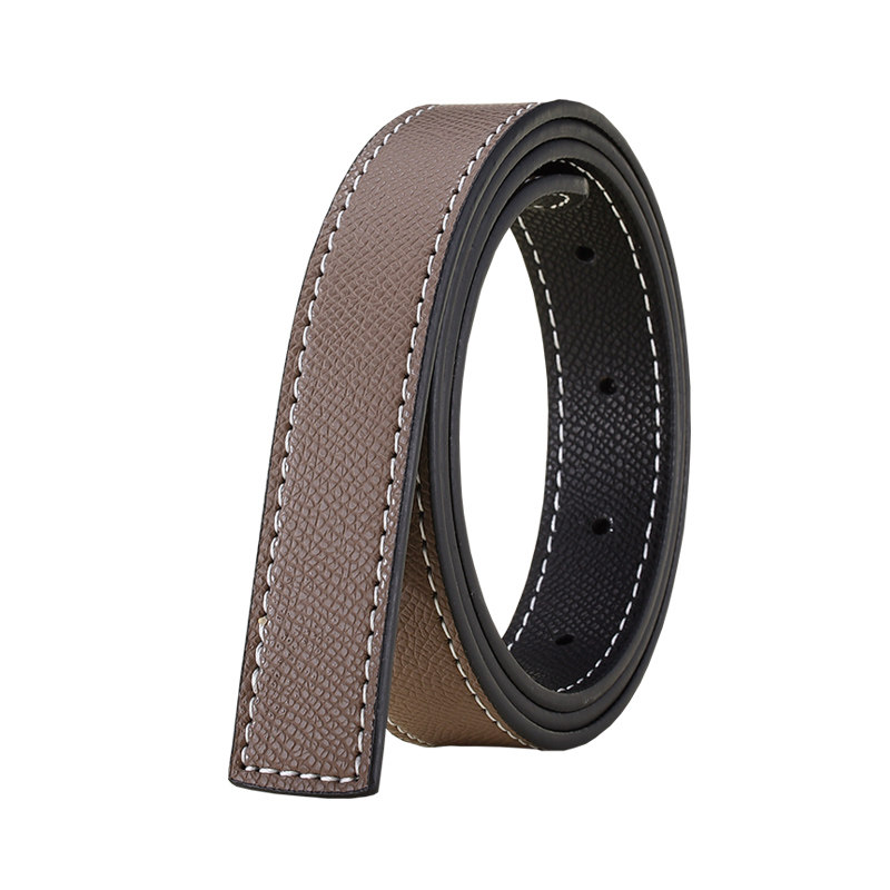女款无头无扣真皮双面使用皮带条