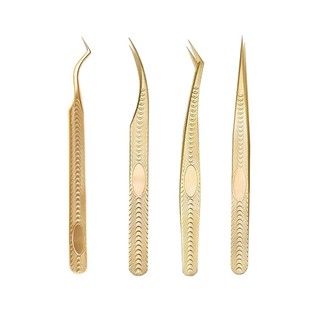 嫁接睫毛镊子鱼纹凤凰镊高精密开花镊子金羽夹美睫师专用种植工具