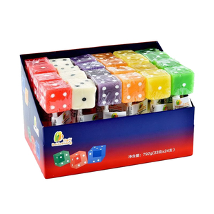 骰子棒棒糖网红荧光棒筛子糖塞子糖方块色子糖儿童零食骰子糖果