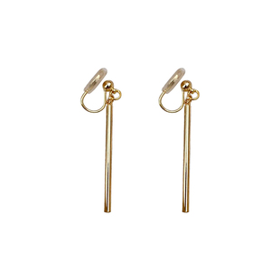 新垣结衣gakki欧美简约一字形棒长款显脸瘦气质耳环女无耳洞耳夹