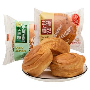 海之最手撕面包无蔗糖麦香原味早代餐糕点夹心零食品整箱营养早餐