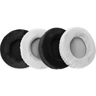 适用55 60 70 80 90 110mm通用圆形耳机套耳套10cm头戴式耳机绒布耳绵记忆海绵套耳罩耳棉套