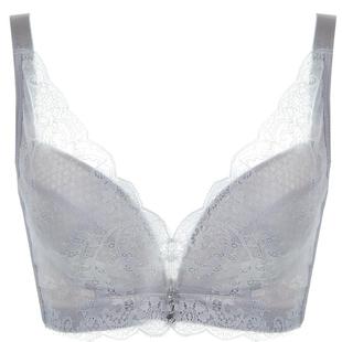 依曼丽无钢圈大码内衣女CDE罩杯薄款蕾丝 大胸显小文胸性感收副乳