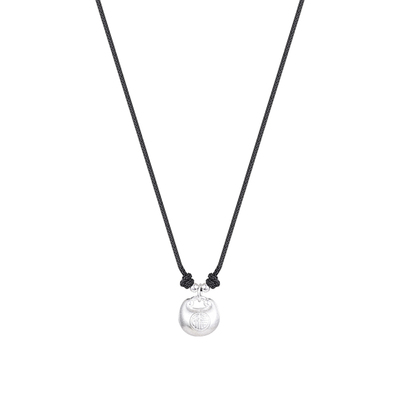 足银平安锁毛衣链项链