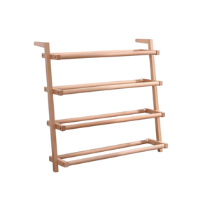 北欧门口放鞋架简易多层家用省空间日式斜靠墙侧边收纳拖鞋架实木