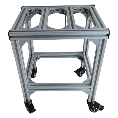 铝型材框架金属铝合金架子3030定制周转箱置物架支架万向轮带刹车