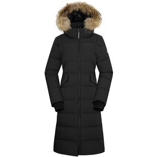 LAFUMA乐飞叶冬季新款保暖毛领鹅绒羽绒服女长款防风防泼水防寒服