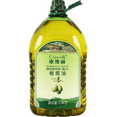 欧维丽特级初榨橄榄油清香3.08L