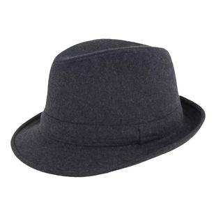 毛呢礼帽男士秋冬帽子冬季礼帽保暖秋冬中老年人爵士帽冬天老人帽