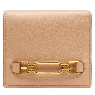 【尊享折扣】BALLY巴利VESTIGE亚麻色牛皮革女士钱包6237041