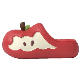 EVA苹果儿童棉拖鞋女童男童防滑秋冬季新款大童女孩红色棉鞋包跟