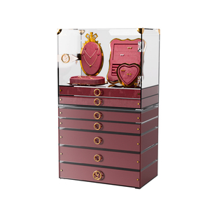 bencross本心本来透明首饰收纳盒桌面置物架家用抽屉落地收纳柜子