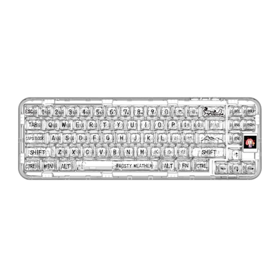 CK68北极熊冰刃轴透明机械键盘