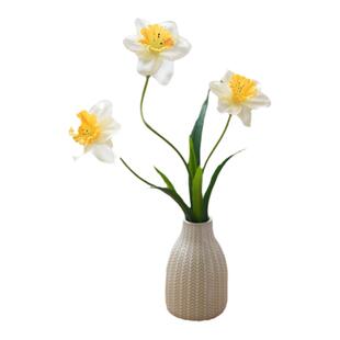 多头水仙花仿真花客厅摆设花假花束装饰餐桌摆件绢花干花插花套装