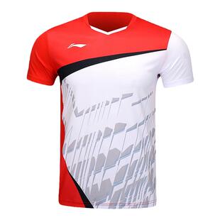 李宁正品新款羽毛球服男女省队系列比赛上衣速干短袖T恤 AAYU147