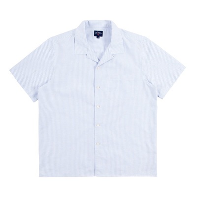 noah后背立体字母情侣古巴领衬衫