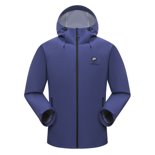 循野熊猫软壳衣女款防泼水短外套2026年新款户外防风雨夹克旅行服