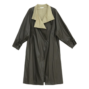 it'real瑞尔秋季新款英伦风中长款莱赛尔长袖风衣外套女装