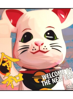 招财猫咪泰国波普艺术挂画