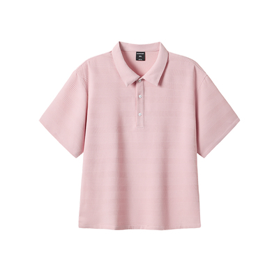 韦恩泽维尔夏季短袖休闲粉色POLO
