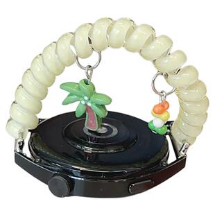 壳里斯iwatch表带电话线夏天新款弹力一体挂件GT5适用s10苹果applewatch华为GT4手表FIT4红米5小米9pro小众S9