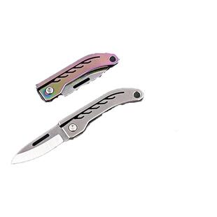 钛合金迷你小刀高硬度D2钢锋利折刀便携随身钥匙扣拆快递开箱小刀