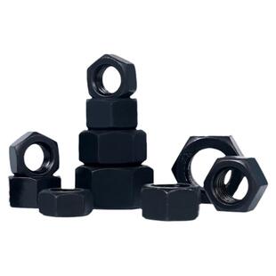 高强度发黑六角螺母GB6170黑色8级10级12级六角螺丝帽大全M5-M48