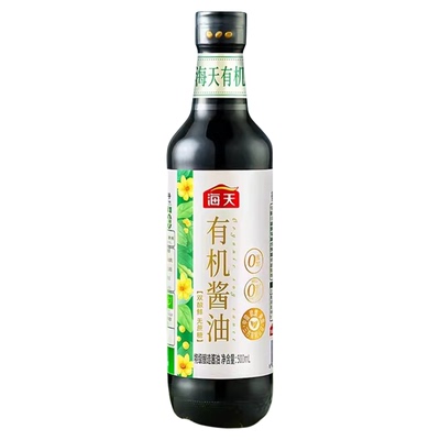 海天酱油有机生抽500ml瓶