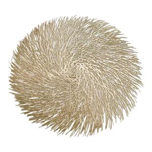 轻奢餐垫创意乱丝圆形隔热垫家用酒店西餐桌垫台灯花瓶装饰茶几垫