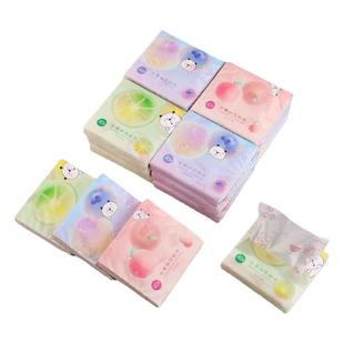 森吻初梦语花语女孩卡通印花纸巾40抽小包儿童学生便携式抽纸散装