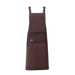 新款加长加肥防水围裙男女款厨房防油背带围腰餐饮工作服饭店罩衣