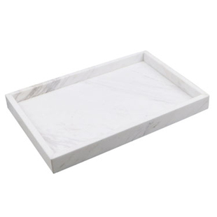 酒店卫生间浴室洗手台轻奢大理石托盘洗漱台置物盘长方形收纳盘