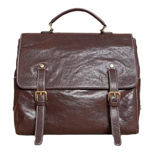 食草堂双肩包2025新款黑标水晶植鞣双肩背包手提包大容量慢行者