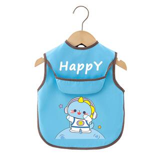 宝宝吃饭围兜防水防脏夏季薄款男女婴儿童无袖罩衣幼儿园反穿护衣