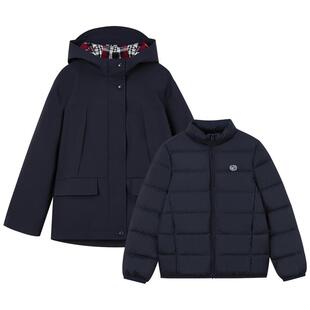 【一衣三穿90%羽绒】elandkids衣恋童装男女童排骨羽绒服秋冬外套