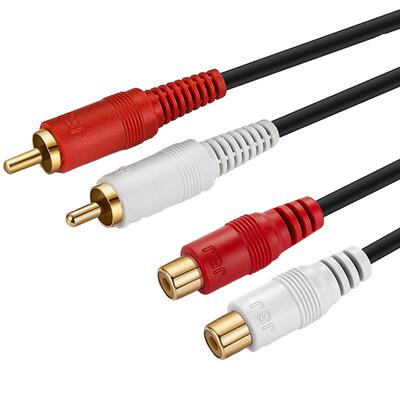 双莲花JSJ音频线公对母对接延长