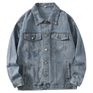 班尼路SK秋季新款休闲男士破洞牛仔夹克外套春秋男装宽松上衣服YS