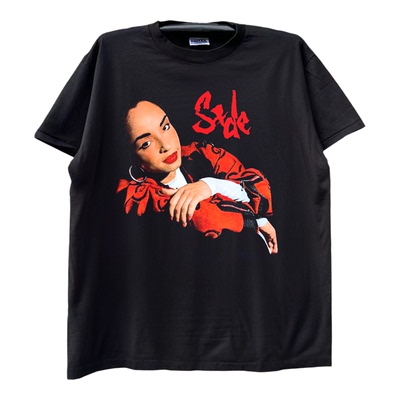 Sade Adu爵士歌手欧美嘻哈vintage古着街头暗黑情侣装纯棉短袖T恤