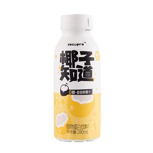 椰子知道0糖金桂鲜椰汁暖冬饮料调配生椰拿铁280ml/瓶26年4月到期